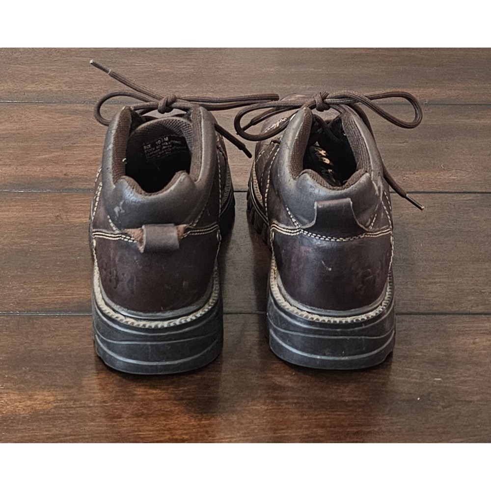 Vintage 90s Y2K Streetwear Mens 10.5 M Chunky Leather Platform Boots Shoes Brown - Picture 6 of 8
